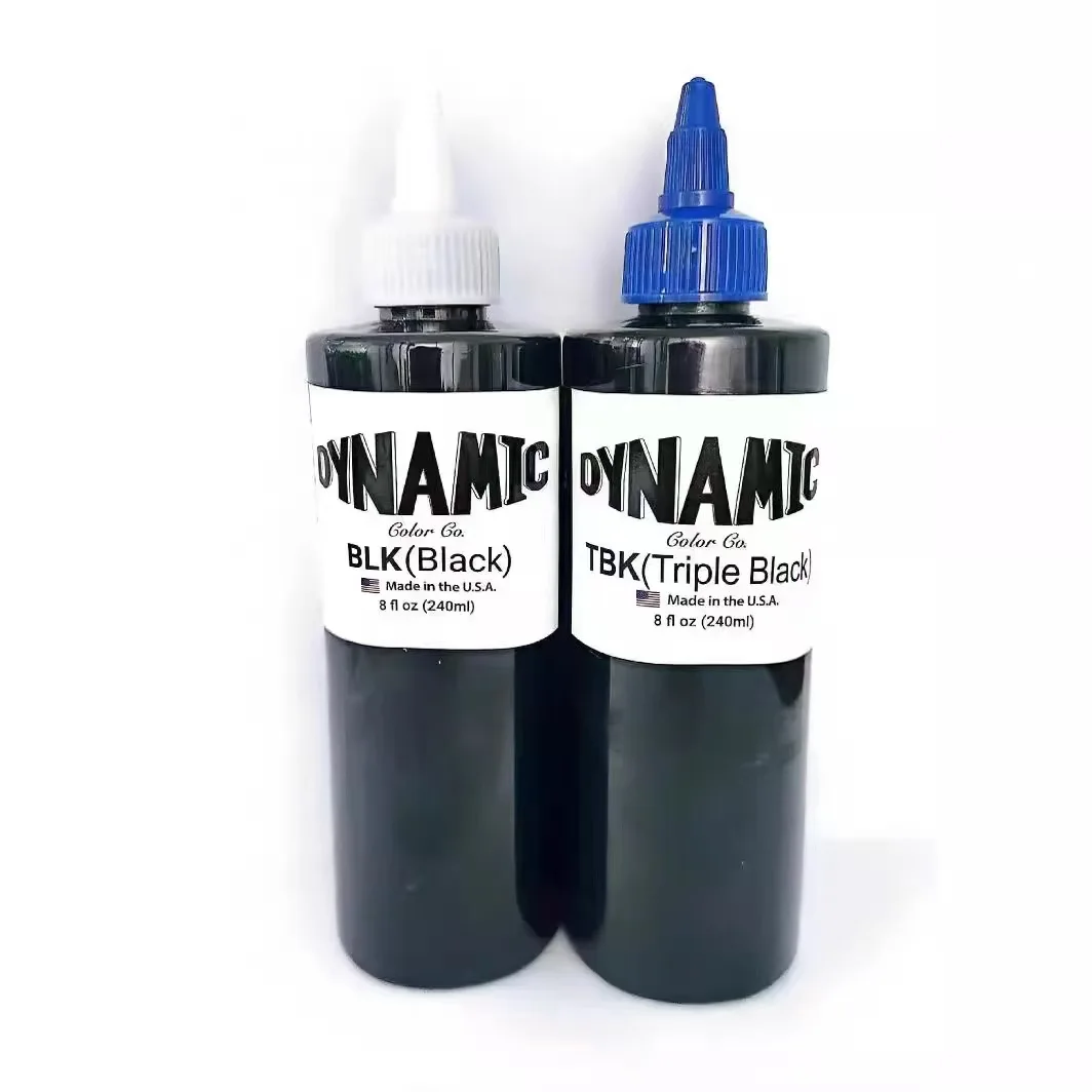 Tattoo Ink 8oz (240ml) Makeup Studio Works for Novice Silicone Leather Practice Black Pigment