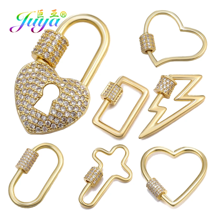 Juya DIY Luxury Love Heart Pendant Carabiners Decorative Screw