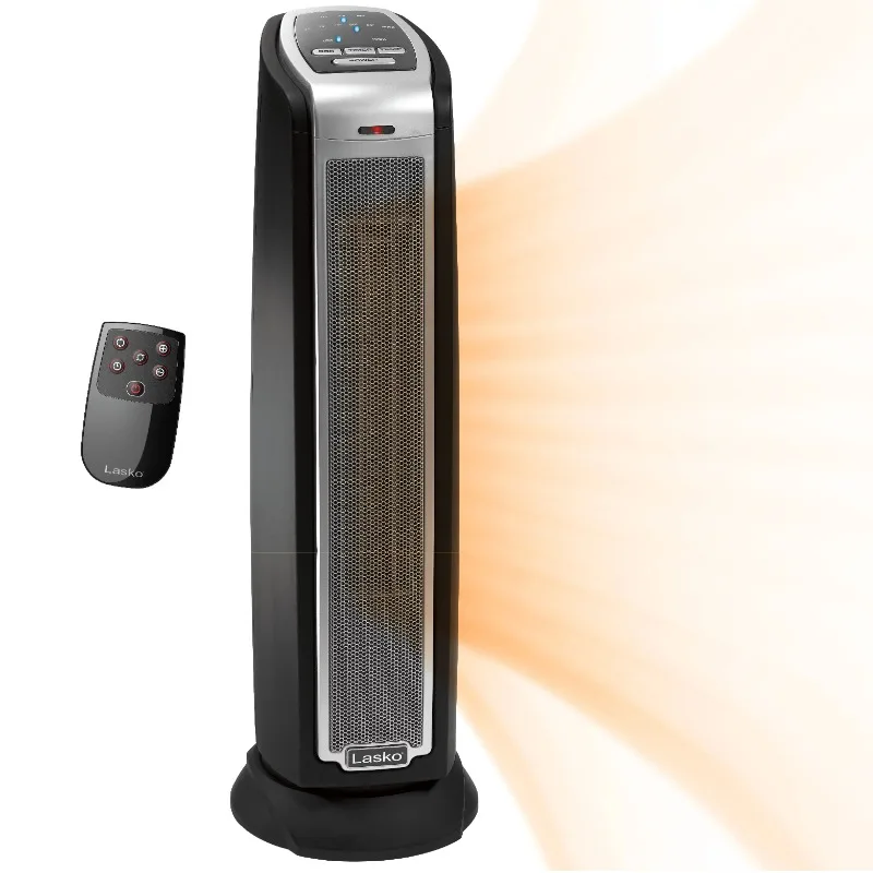 

Lasko 1500 Вт Электрический Осциллирующий керамический башенный нагреватель с дистанционным управлением, 5790, черный