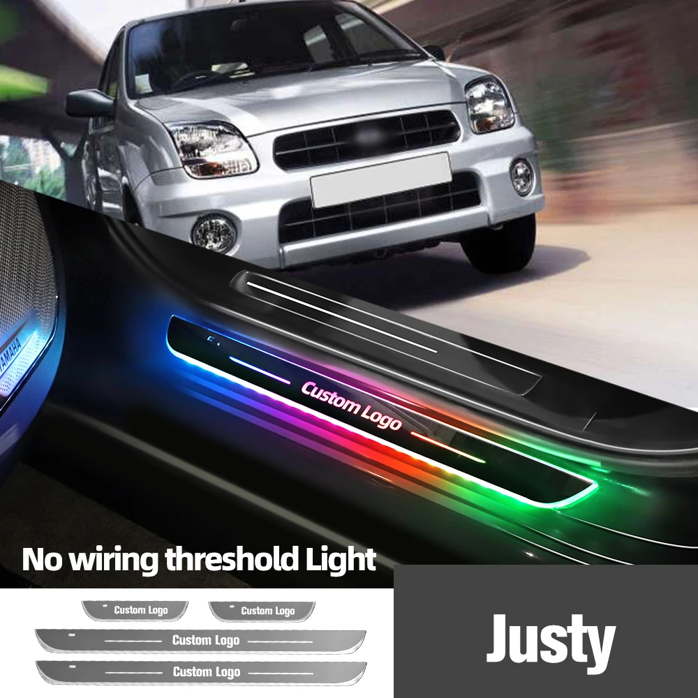 

For Subaru Justy 1995-2012 2008 2009 2010 2011 Car Door Sill Light Customized Logo LED Welcome Threshold Pedal Lamp Accessories