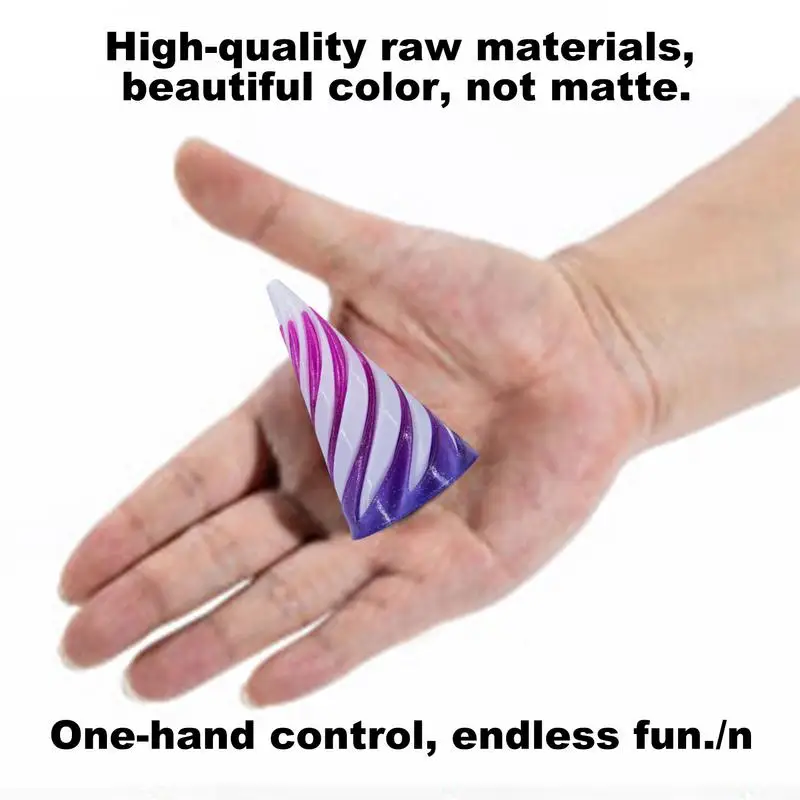 3D Printed Spiral Cone Toy Impossible Pyramid Fidget Toy Home Decorative Ornaments