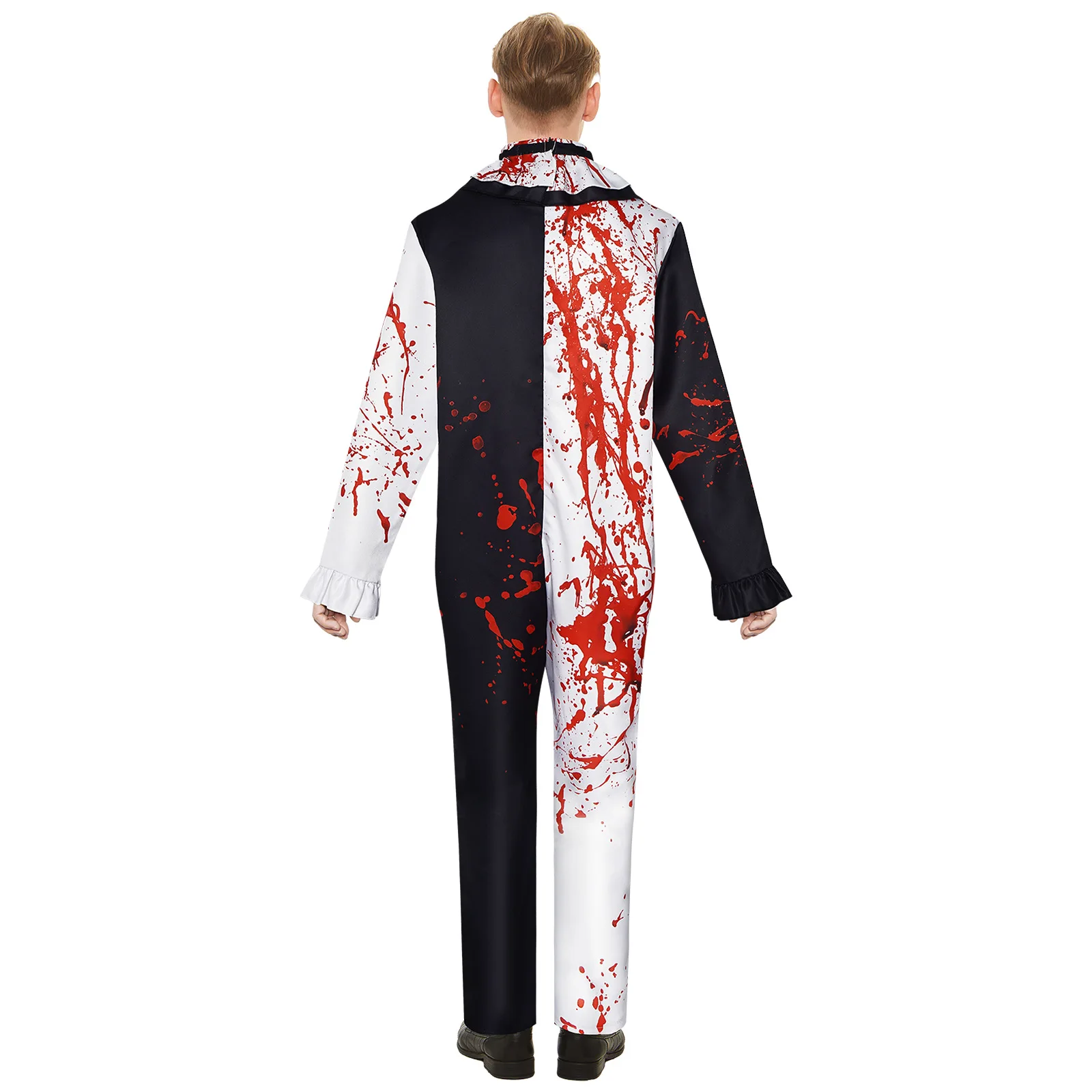 Men Halloween Costumes Art The Clown Cosplay Costume Movie Terrifierr 2 Bloody Jumpsuit Male Jumpsuit Horror Outfits - 2