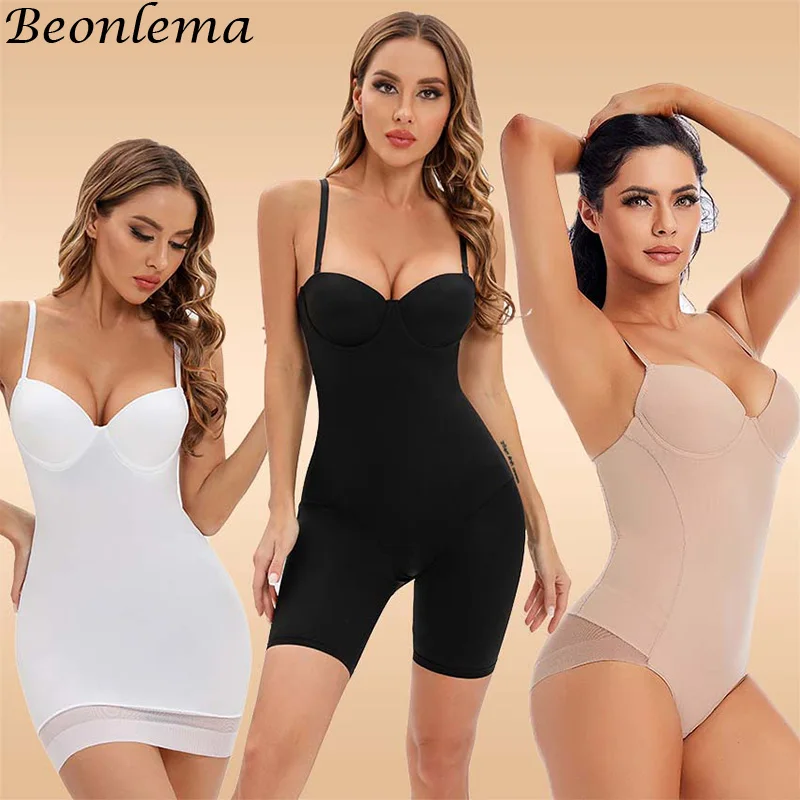 Bodysuit Women Shapewear Body Shaper With Cup Compression Bodies Belly Sheath Waist Trainer Reductive Slimming Underwear plus size seamless bodysuit women s corset top waist trainer body shaper shapewear fajas sheath crotch slimming pants underwear