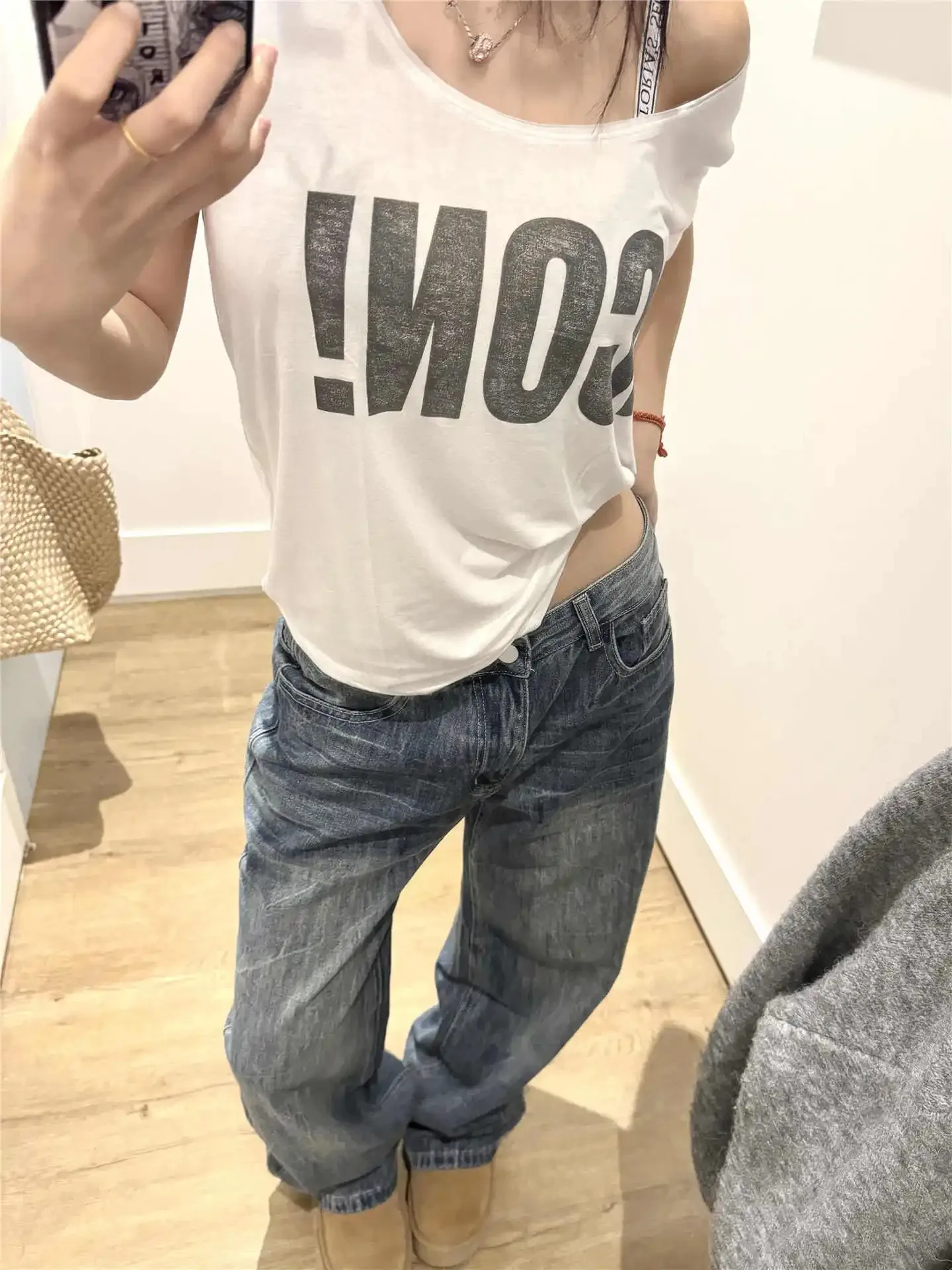 여성용 아메리칸 레트로 헐렁한 청바지 데님 팬츠 와이드 핏 Y2K 하이 스트리트 카우보이 클린핏 일본 하라주쿠 타이드 2000년대 시크 뉴