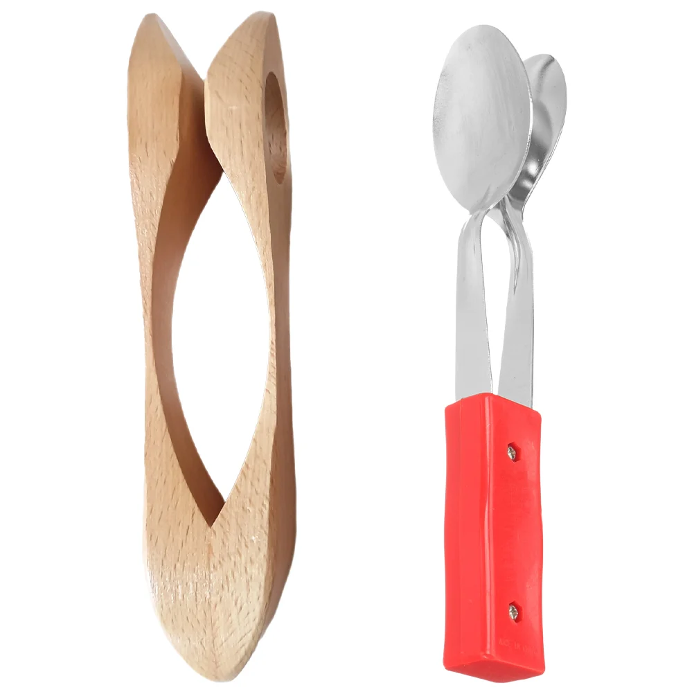 

2pcs Musical Instrument Spoons Funny Music Instrument Education Spoon Playthings