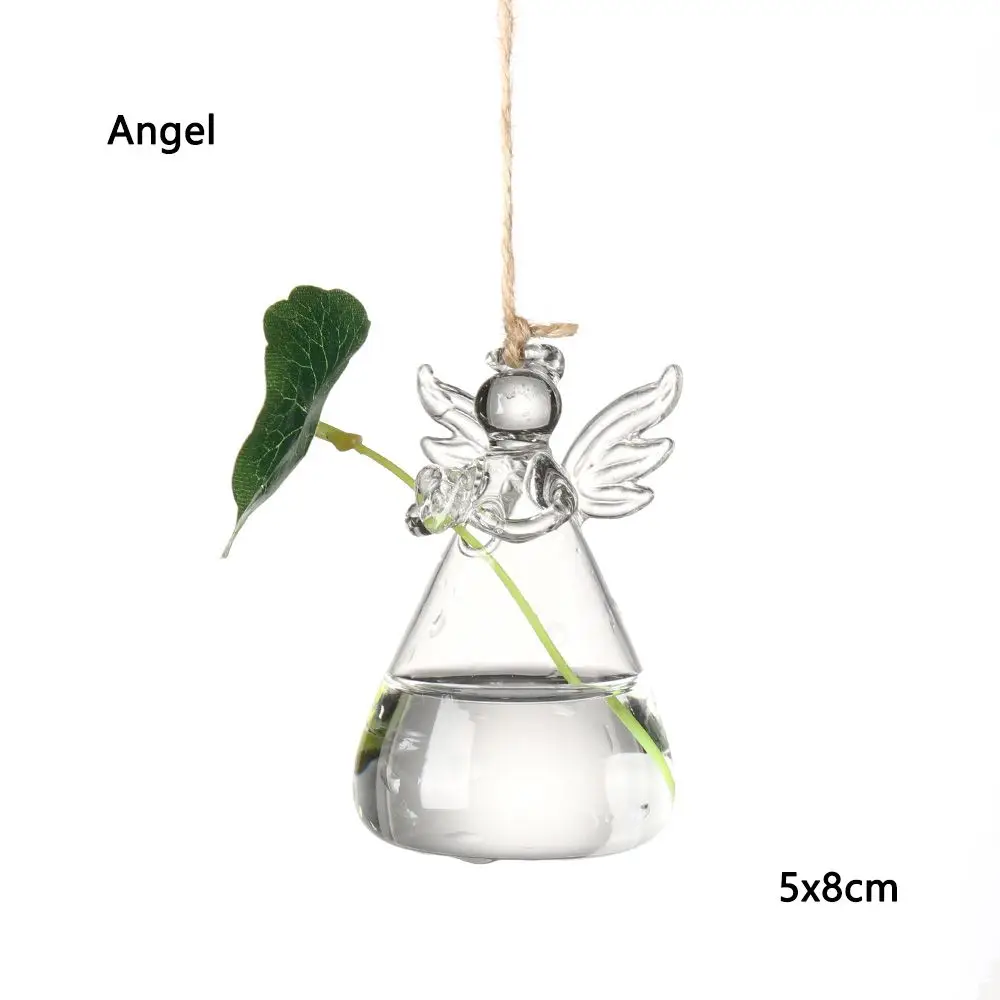 Elegant Hanging Glass Terrarium Vase for Hydroponic Plants and Home Decor