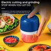 Wireless Electric Mini Garlic Press 250ml Auxiliary Food Cooking Machine Small Ha Household Kitchen Tools Meat Grinder Pepper 6