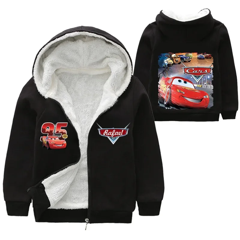 Children Winter Thick Coat Cartoon Pixar Cars Lightning McQueen Baby Boy Outerwear Kid Girl Zipper Jacket Pullover Overcoat 2-16 children outerwear