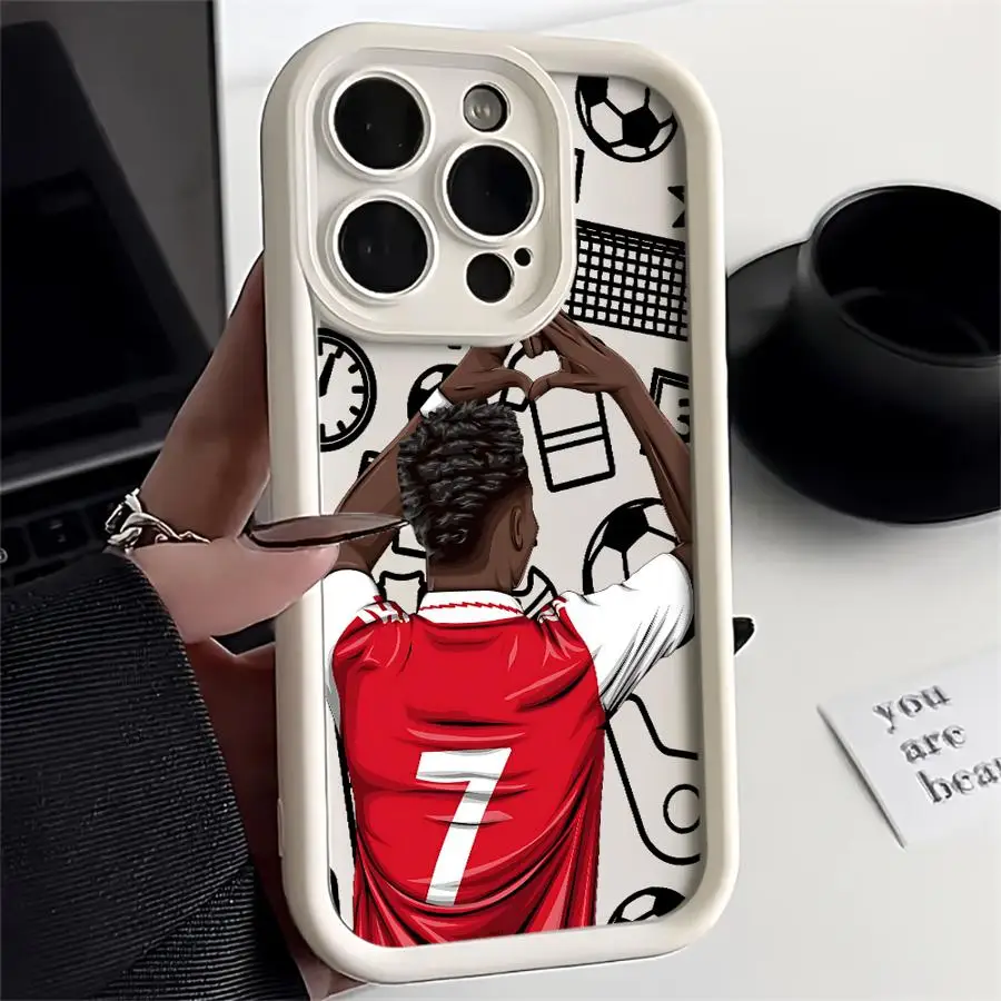 Cartoon Football Number Soft TPU Phone Case