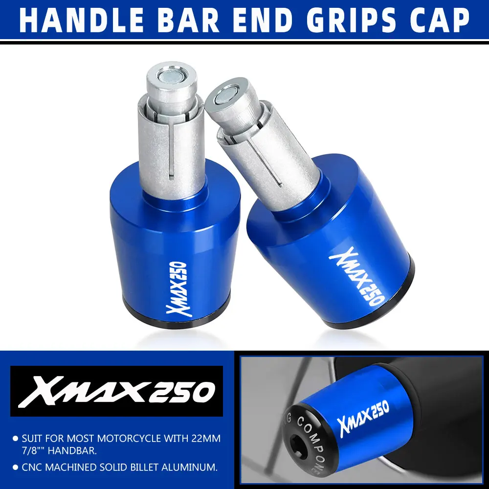 

Motorcycle Handle Bar Ends Handlebar Grips Cap End Silder Plug For YAMAHA XMAX 250 XMAX250 2004-2017 2018 2019 2020 2021 2022
