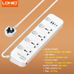 Enhanced Power Strip with Surge Protection and Multiple Charging Ports (UK)