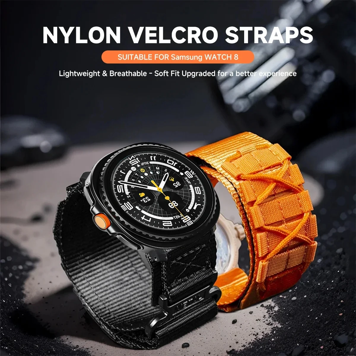 Enhanced Nylon Strap - Quick Fit Sports Bracelet for Galaxy Watch 7 Ultra 47mm
