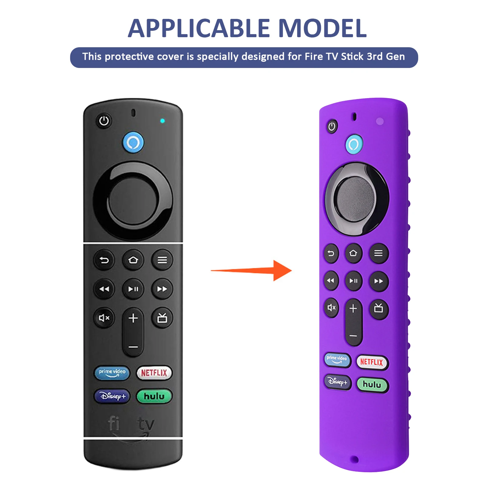 2022 Cover For  Fire TV Stick (3rd Gen) Third Generation Remote  Control Anti-drop Dustproof Silicone Protect Case Cover