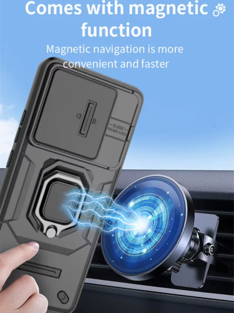 Protective Slide Camera Lens Phone Case - Durable Armor Back Cover for Samsung Galaxy A56 5G