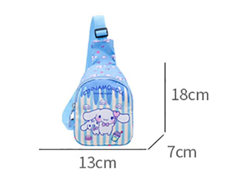 Children's Chest Bags Sanrio Cartoon Shoulder Bags Casual Messenger Pouch Fashion Versatile Chest Tote Outdoor Travel Backpack