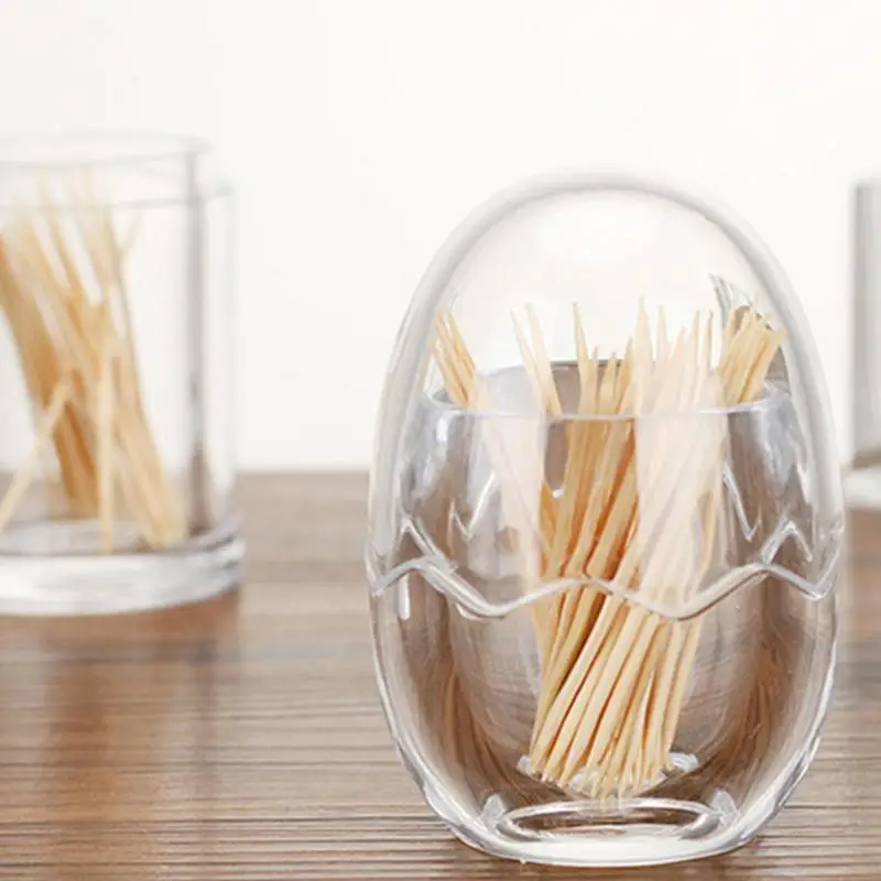 Kumet White Magnetic Toothpick Holder, Transparent Large Capacity Pp Toothpick Storage Box Convenient Toothpick Organizer For Teeth Cleaning Unique Home Decoration Design