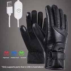Electric Heated Gloves Winter Outdoor Ski Gloves Waterproof Windproof Cycling Warm Heating Screen USB Powered Heated Gloves