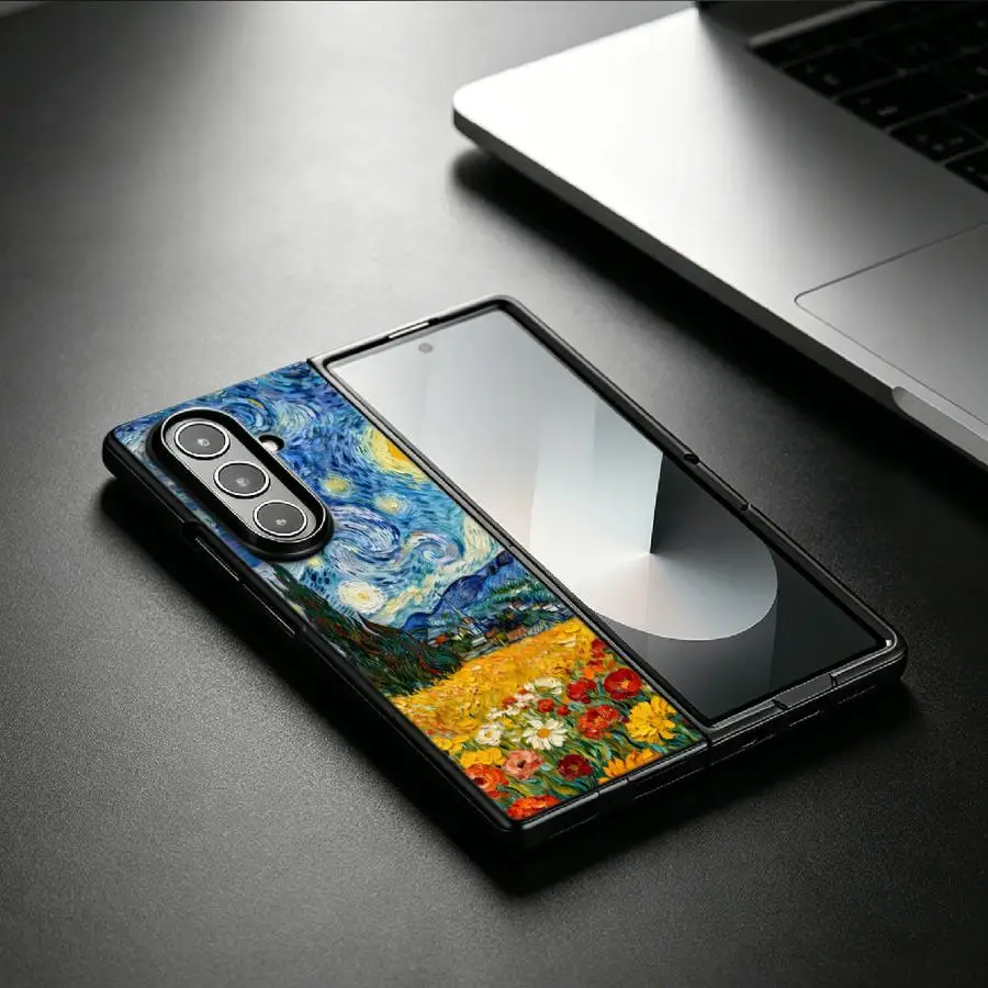 Van Gogh Starry Night Inspired Foldable Phone Case Cover