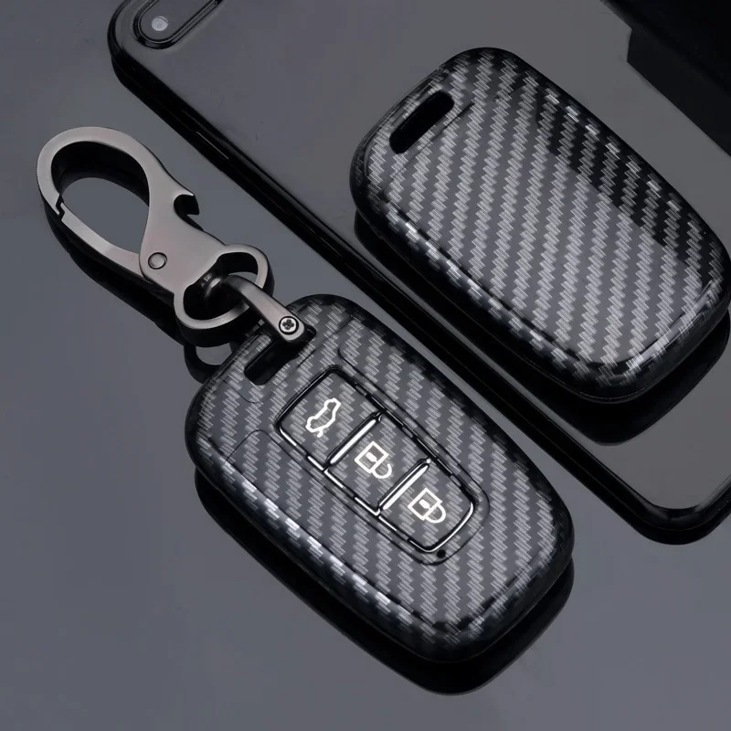 Llavero Inteligente De Fibra De Carbono Abs Para Coche, Carcasa De 3 Botones Para Hyundai Genesis Coupe Sonata Ix35, Kia