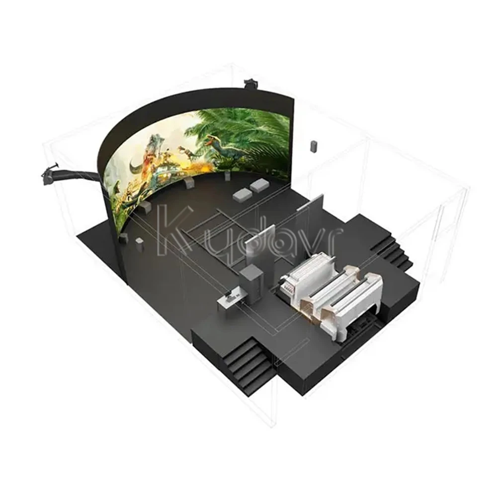 Immersive 5d 7d 9d Thrill Cinema Cabina Camion Giochi di film mobili Simulatore Sedia Attrezzatura Alluminio Sim Racing Cockpit con sedile