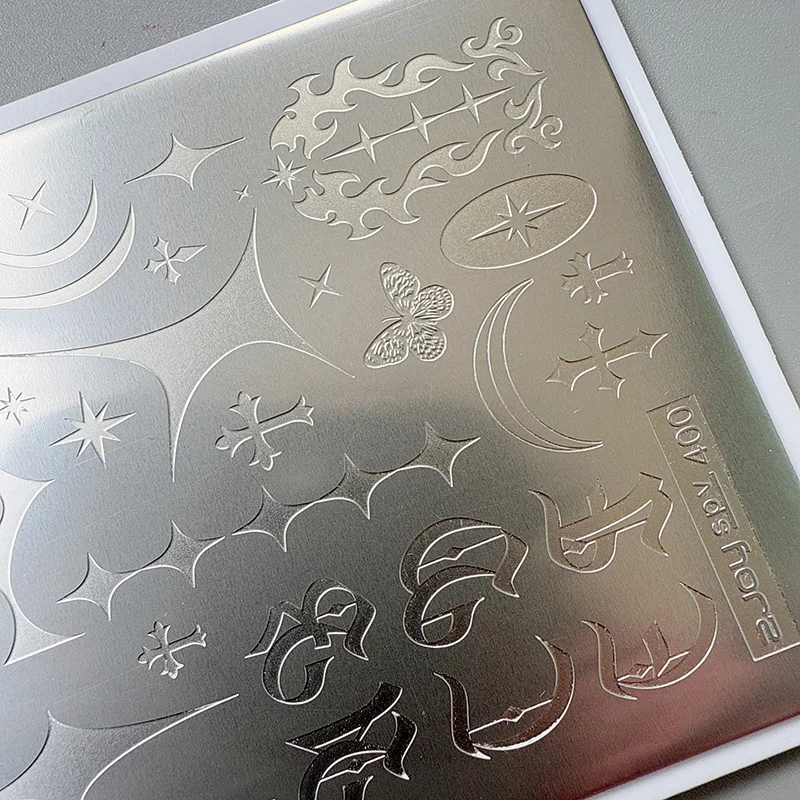 XMQ 네일 아트 스탬핑 플레이트 라인 템플릿 시계 템플릿