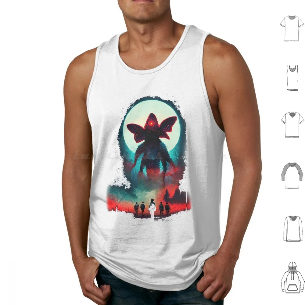 thumbnail image 1 of (Demogorgon) Camisetas sin mangas Chaleco Sin mangas Cosas Extraño Will Byers Mike Eleven Lucas Dustin 80s Hawkins Netflix 1980s 11, 1 of 5