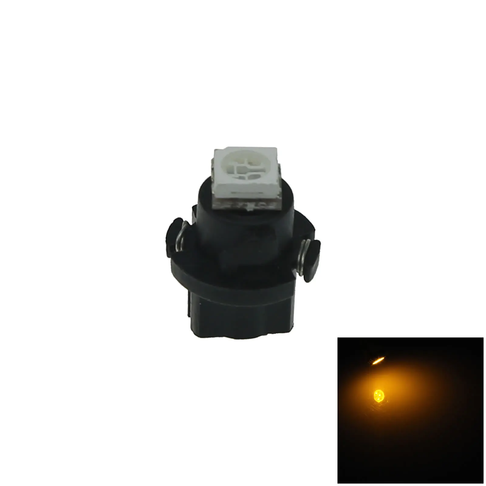 

1x Yellow AUTO T5 Lamp NEO Dash Twist Socket HVAC Cluster Light 1 Emitters 5050 SMD LED N401-Y