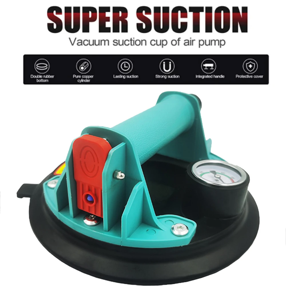 Vacuum Suction Cup 250 Kg Carrying Capacity 8 Inch Vacuum Suction Cup Heavy Duty Lifter for Granite Tile Glass Manual Lifting