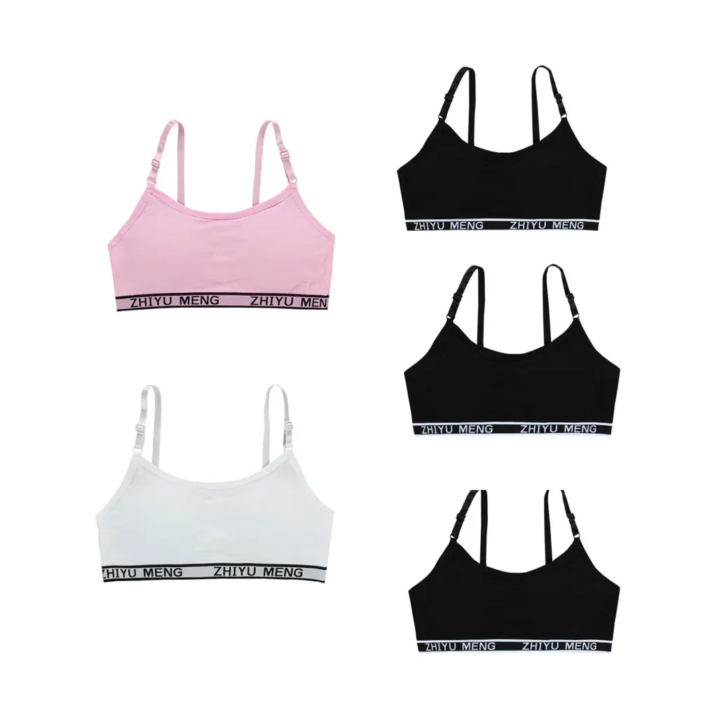 5pc/Lot Cotton Training Bra Girls Teenagers Lingerie Underwear Topic  8-14Years - AliExpress