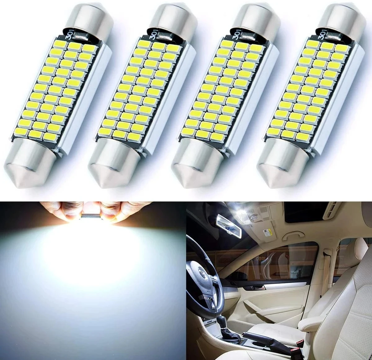 

6 pcs Festoon 31mm 36mm 39mm 41mm High Quality Super Bright LED Bulb C5W C10W Car License Plate Light Auto Interior Reading Dome