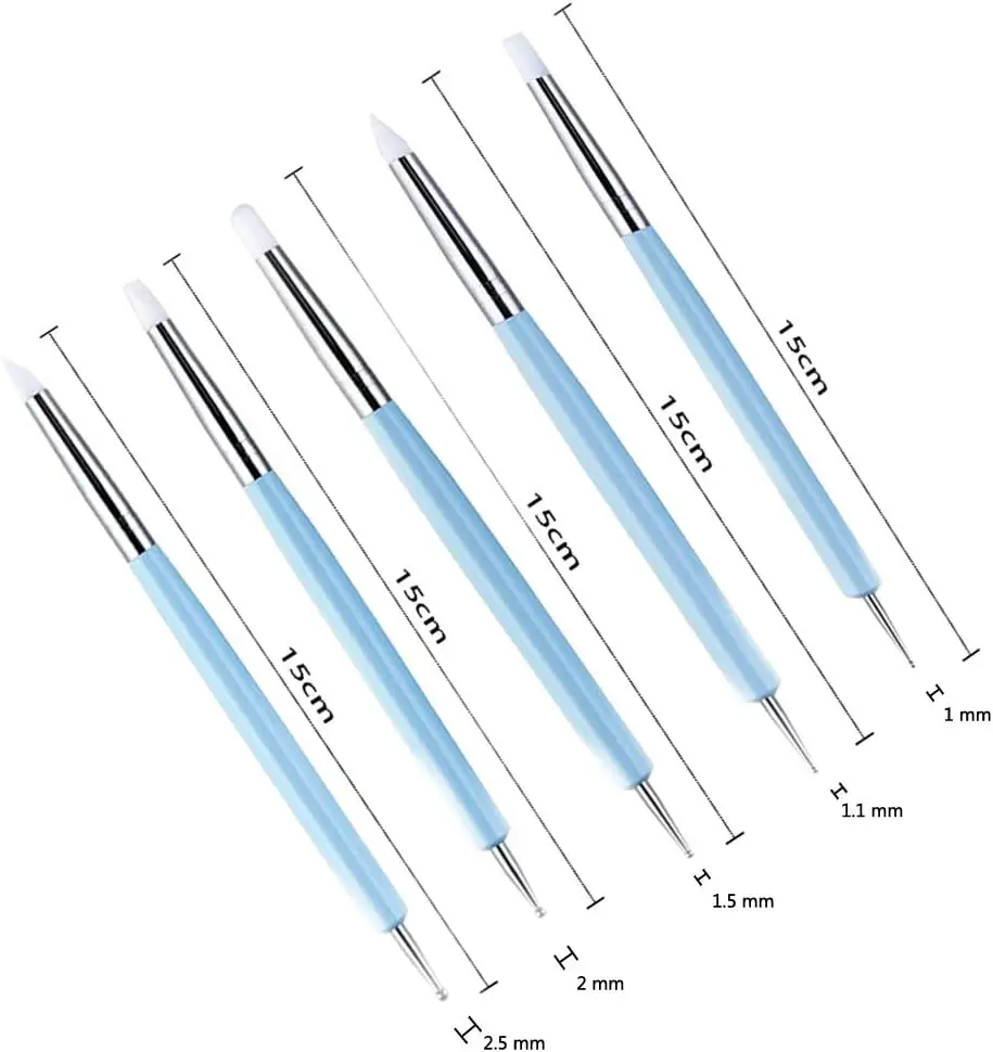 Ecjiuyi 4 strumenti a sfera con punta doppia, in metallo, per