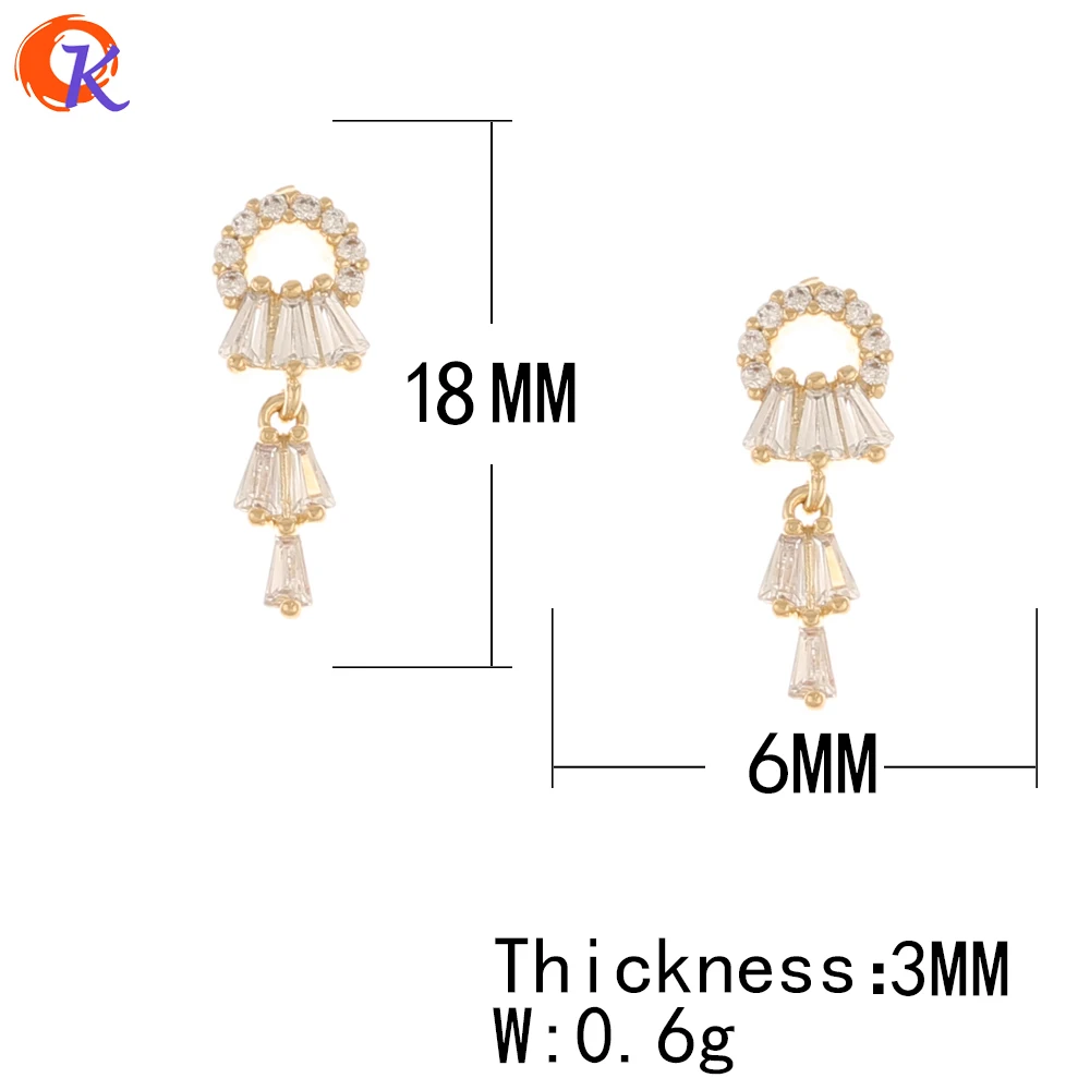 Cordial Design 40Pcs Jewelry Accessories/Hand Made/Cubic Zirconia Charms/Genuine Gold Plating/DIY Making/Fingernail Findings - cordial