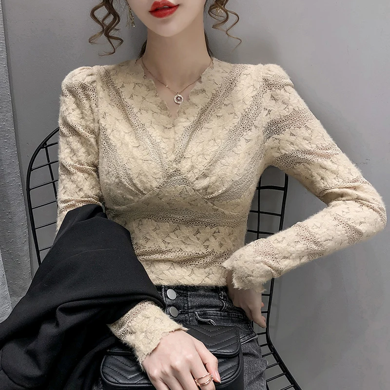 

Ladies Lace Hollowed Out See-through T Shirts Blouse Women Clothing Womens Tops Female Girls Casual Basic Clothes BPy5138