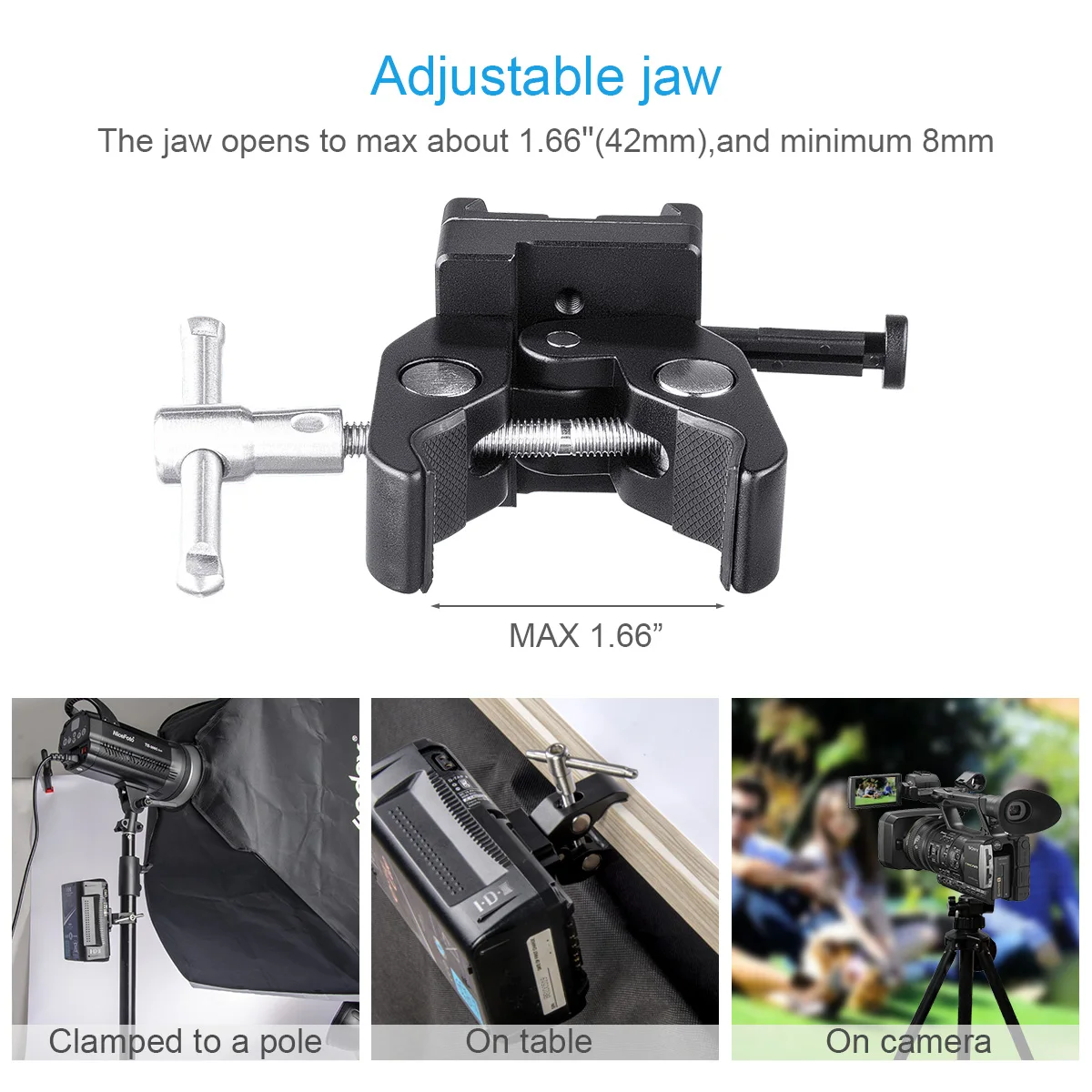 V-Mount V-Lock Battery Clamp Aluminum Alloy Quick Release Plate For Sony BP Battery