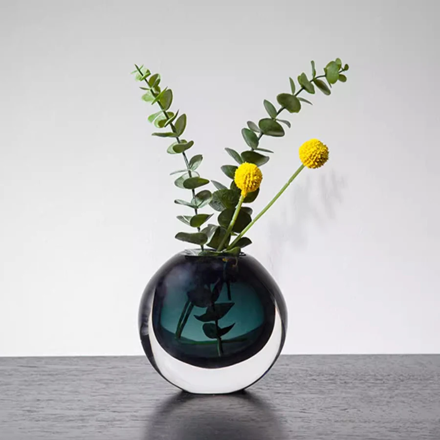 Elegant-Vase-Home-Decor-Original-Outdoor-Round-Vase-Modern-Glass-Unique ...