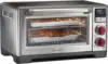 Wolf Gourmet Elite Digital Convection Toaster Oven with Temperature Probe, Stainless Steel and Red Knobs 1