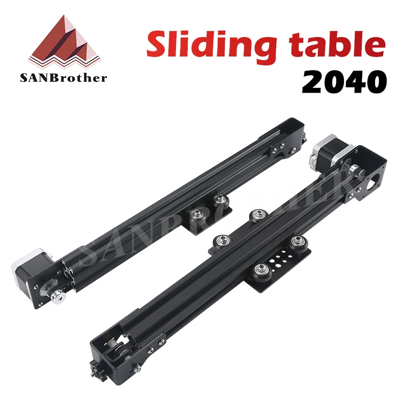 

2040 V-slot Profile Z Axis CNC Sliding Table L 200mm 300 400mm 3D Printer Synchronous Belt Slide Linear Actuator Bundle Kit Set