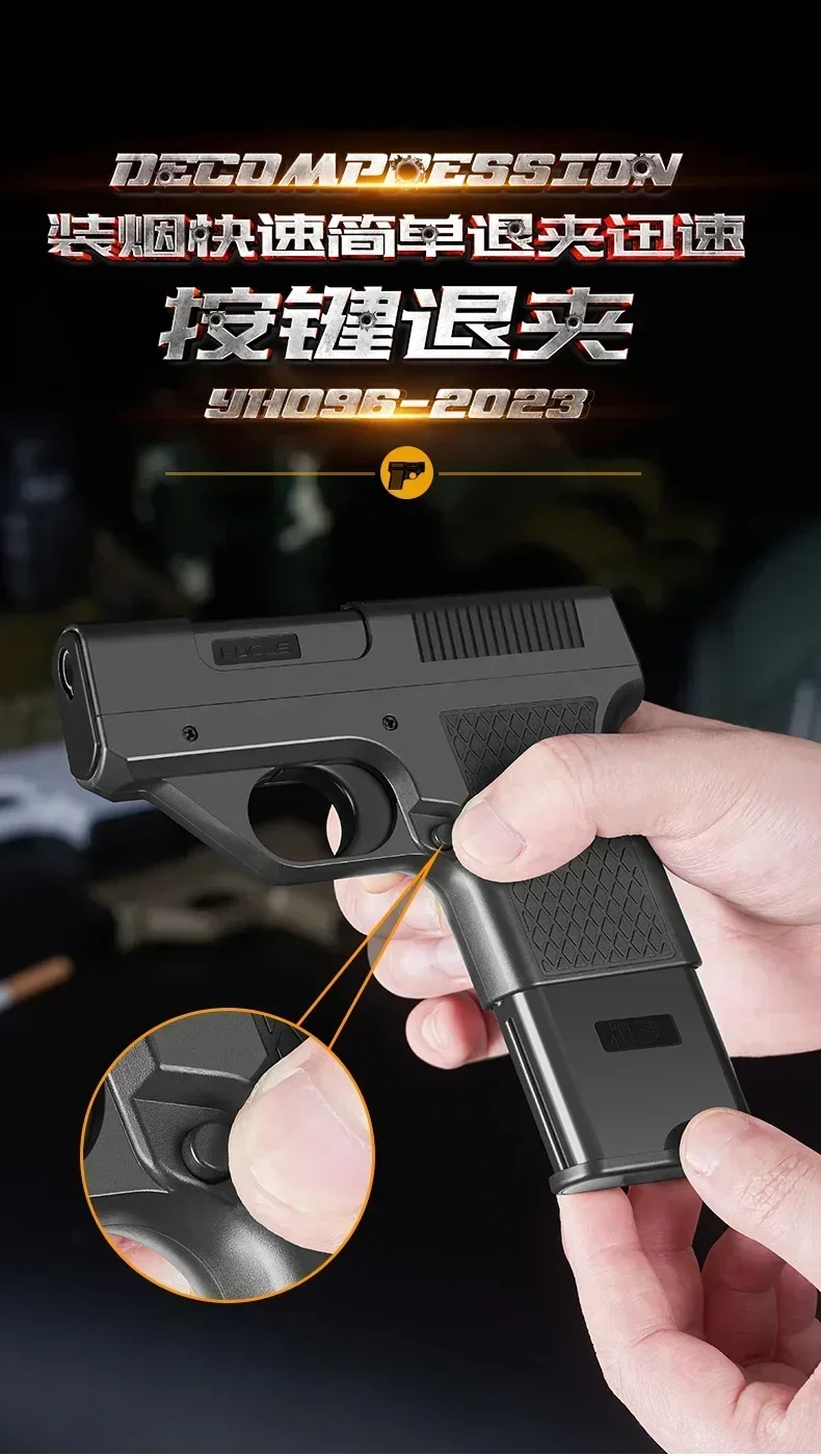 Description Picture 6 of itemTOP Sales Clip Gun Type Butane Gas Lighter Three Capacity Cigarette Holder Windproof Jet Blue Flame Lighters Men's Gift (NO GAS)