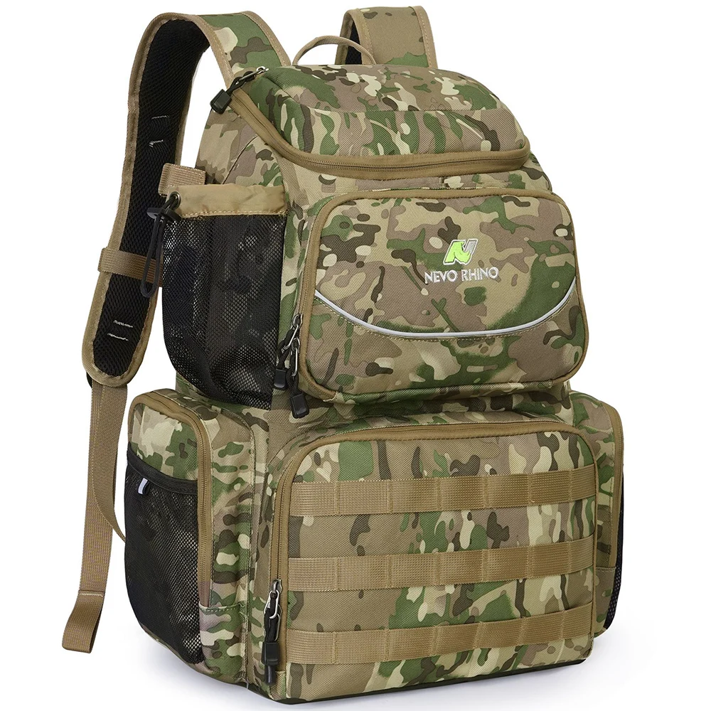 fish tackle bags BLISSWILL Large Fishing Backpack with Cooler for 3 boxes Bag with Rod Holders Fishing Gear and Equipment for camping hiking Also has tool loops shrimp tank Bass Pro Shops XPS Size:12LB 0.16mm (4 Strands)-547 Yds