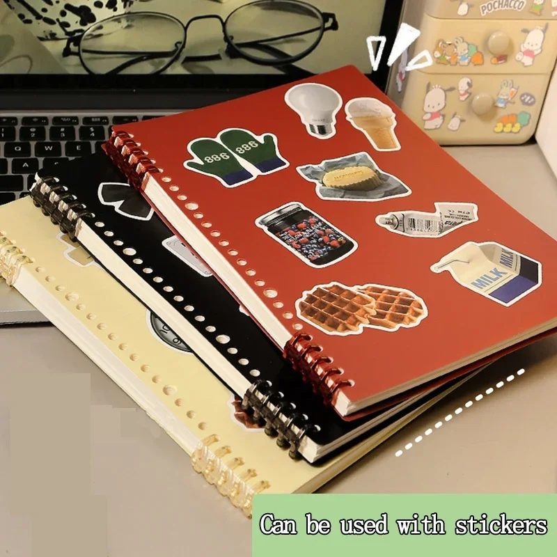 Loose Leaf Notebook refillable page Diary Planner Office School Supplies Stationery cute gel pen student writing a5 cute shell - 5