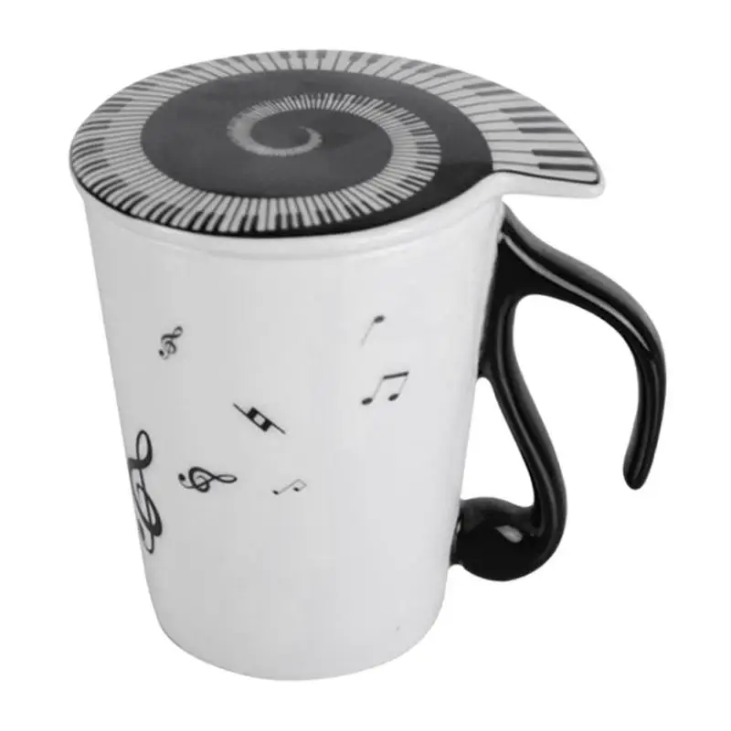 

Music Coffee Mug Ceramic Tea Cup with Musical Notes Design Drink Tea Milk Coffee Mug Valentine's Day Gift Teacher Gift Musician