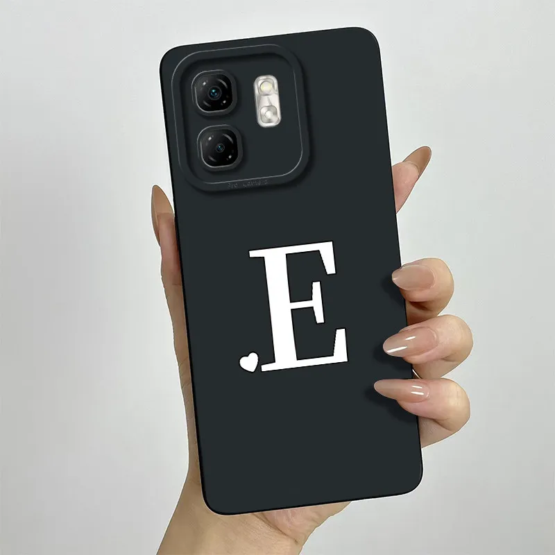 Cute Letters Soft Silicone Back Cover - Stylish Protective Phone Case