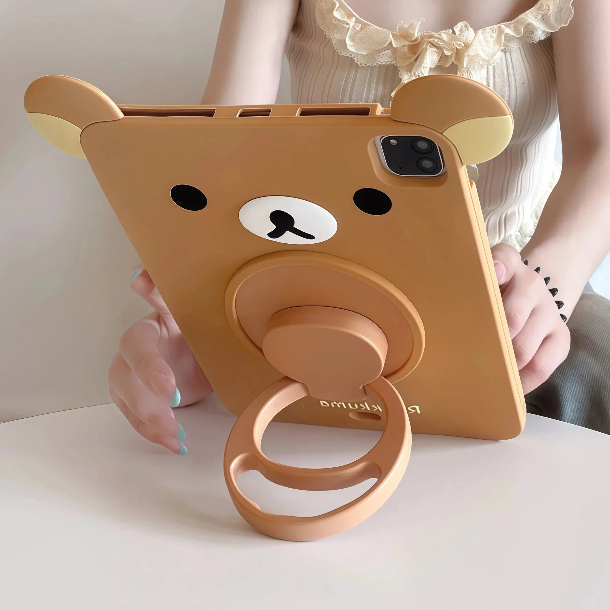 Adorable Rilakkuma iPad Case with Adjustable Stand