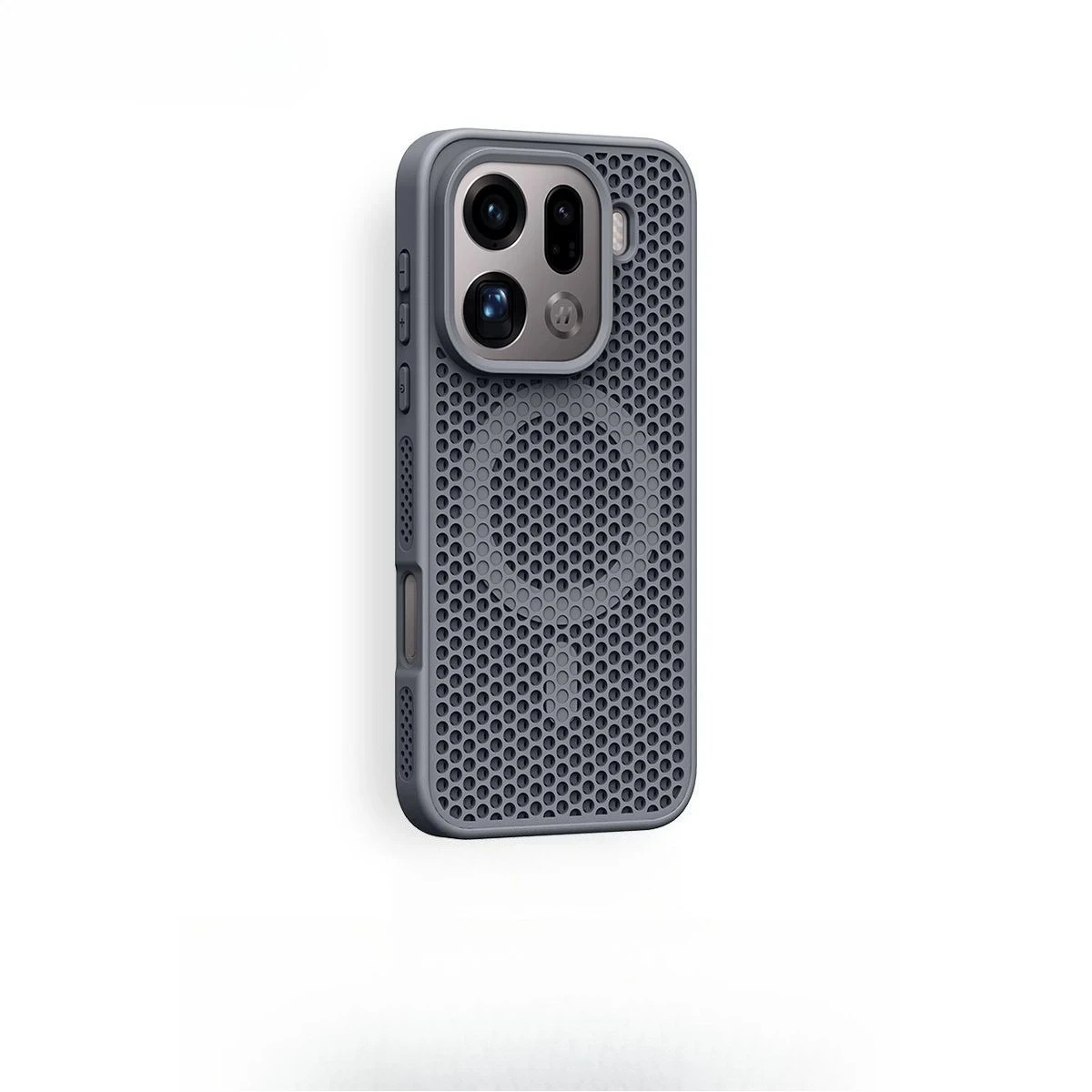 Fashion Honeycomb Magnetic Phone Case with Wireless Charging and Shockproof Protection