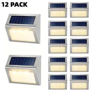 Solar Powered LED Stainless Steel Deck Lights 1