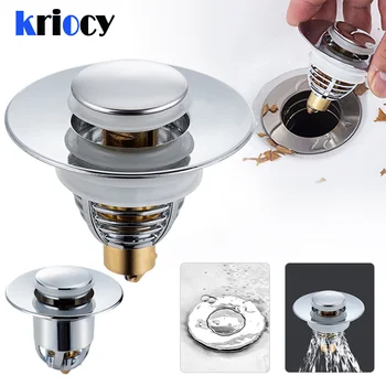 범용 스테인리스 스틸 팝업 바운스 코어 대야 드레인 필터, 헤어 캐처, 샤워 싱크 채반, 목욕 스토퍼, 욕실 도구