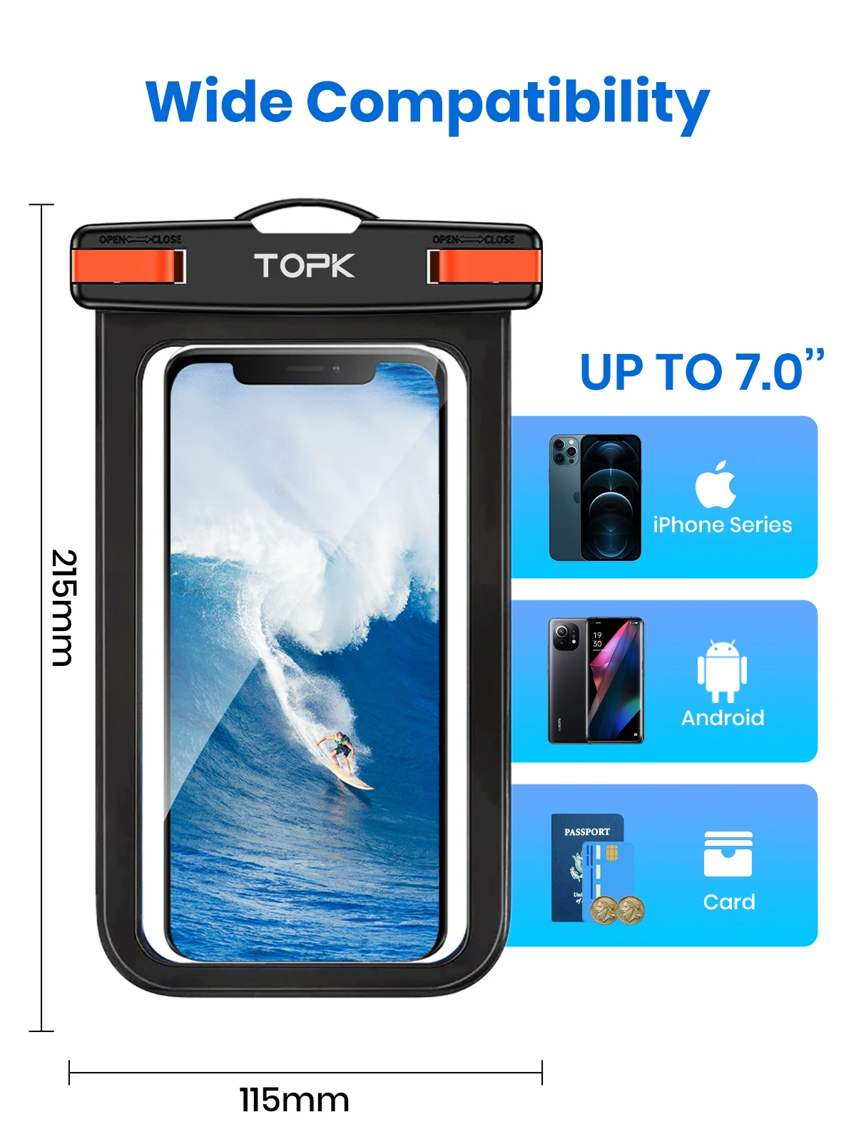 รูปสินค้า เคสกันน้ำ IPX8 สำหรับมือถือ