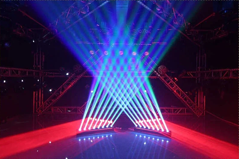 8x12W LED RGBW 4in1 Stage Moving Head Light DMX Hot Wheel Infinite Rotating Beam