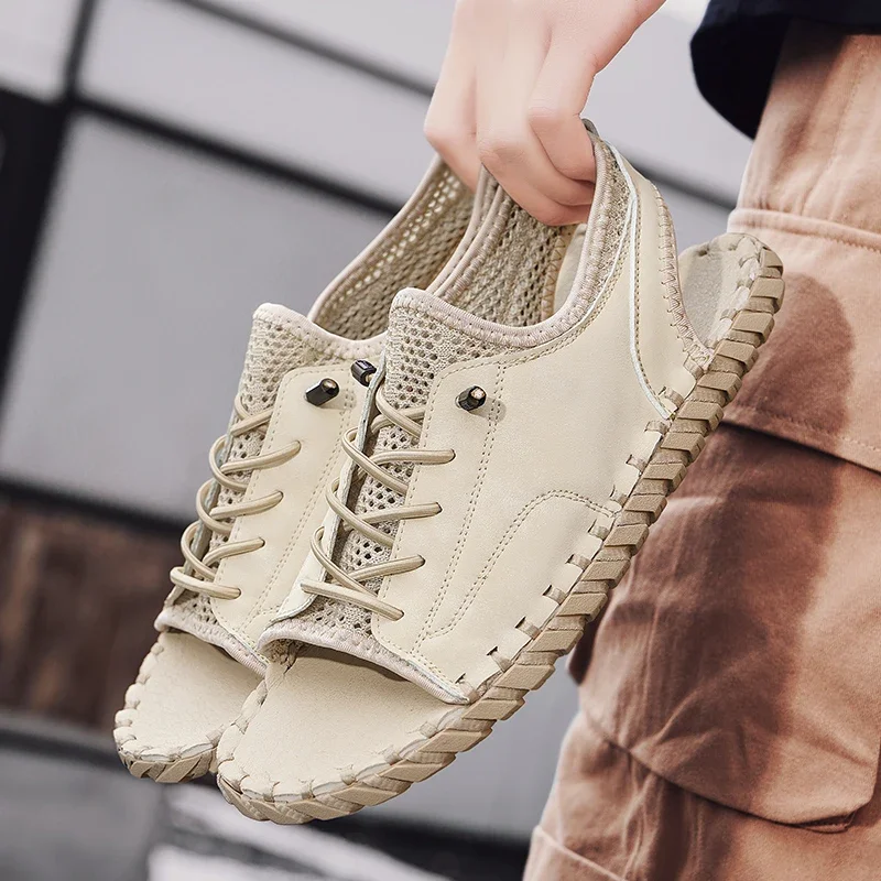 DAOHUAN 야외 여행 하이킹 신발 남성 캐주얼 트레이너 레이싱 통기성 패..