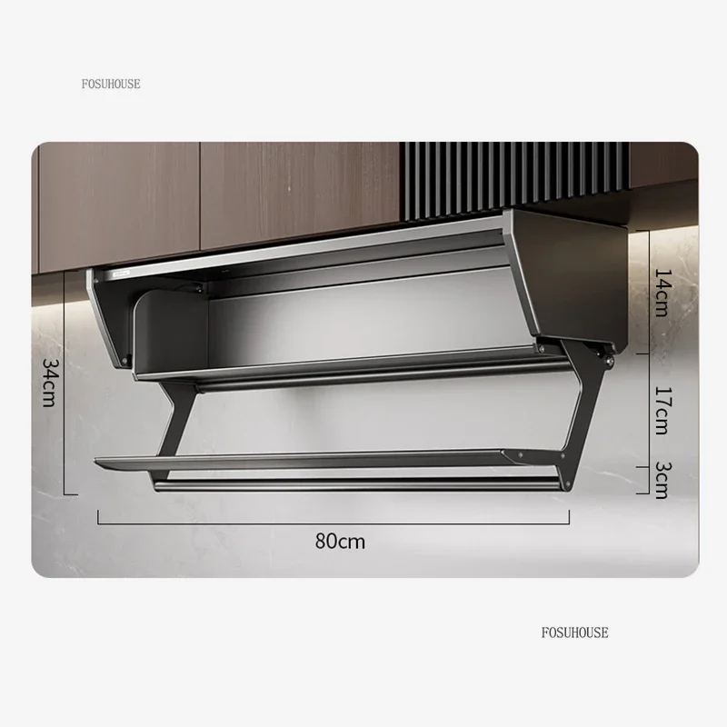 Nordic Minimalist Kitchen Cabinets Home Drop-down Wall Cabinet Kitchen Furniture Multi-functional Small Folding Storage Cabinets